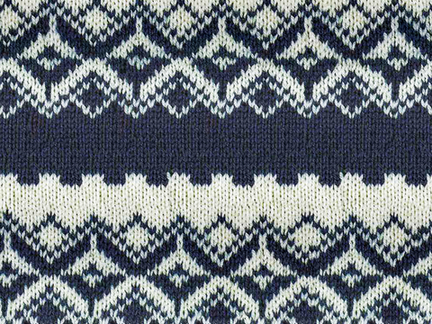 Seamless Blue Wool Jacquard Knit Pattern Cloth Fabric