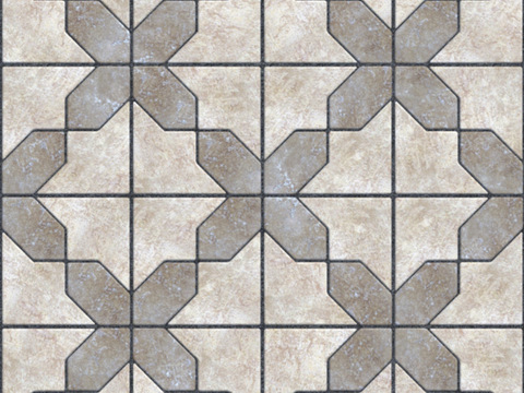 Seamless granite stone geometric parquet floor tile sidewalk road ground square tile