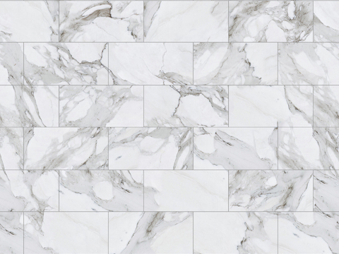 Seamless jazz white big flower white fish belly white marble stone mosaic tile