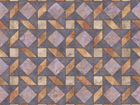 Seamless granite stone geometric parquet floor tile sidewalk road ground square tile