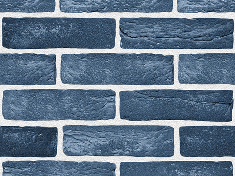 Seamless blue brick wall exterior wall ground