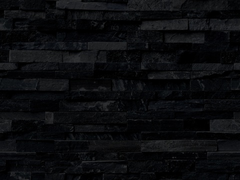 Seamless Black Outdoor Building Stone Collage Culture Stone Wall