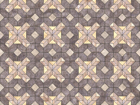 Seamless granite stone geometric parquet floor tile sidewalk road ground square tile