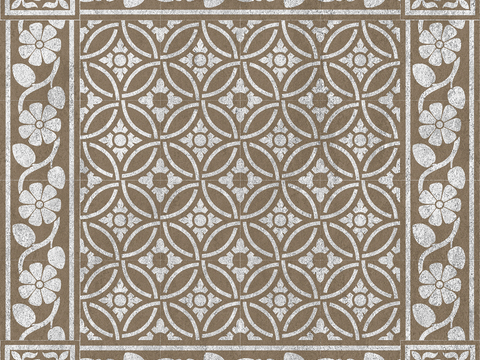 Seamless Retro Cement Concrete Stone Geometric Patchwork Pattern Tile Tile Floor Tile Wall Tile