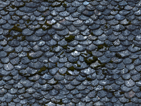 Seamless villa building roof Chinese antique slate tiles