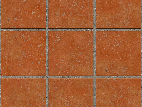 Seamless red terracotta tile parquet floor tile sidewalk road ground square paving