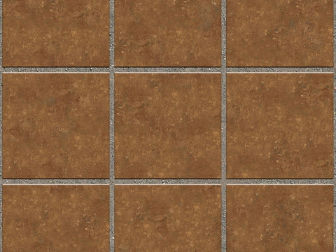 Seamless red terracotta tile parquet floor tile sidewalk road ground square paving