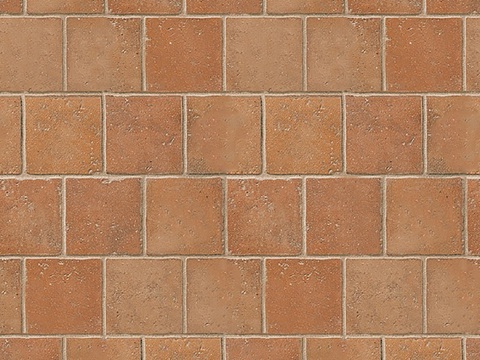 Seamless red terracotta tile parquet floor tile sidewalk road ground square paving