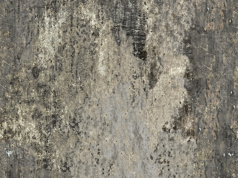 Seamless gray dirty old concrete cement wall