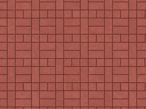 Seamless Red Cement Patchwork Floor Tile Sidewalk Road Ground Square Paving