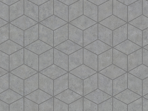 Seamless gray hexagonal stone mosaic floor tile sidewalk road ground square paving