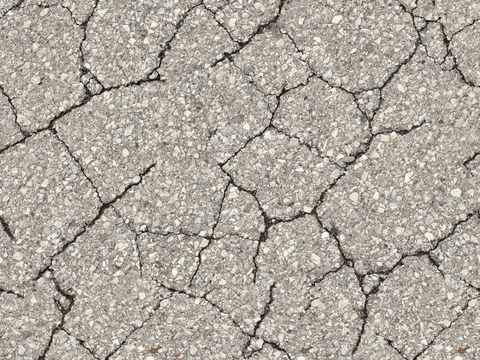 Seamless gray cracked cement asphalt asphalt road ground road road