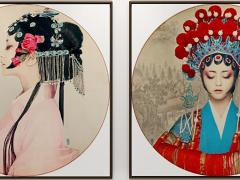 New Chinese Opera Character Decorative Painting