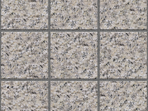 Seamless gray granite stone parquet floor tile sidewalk road ground square paving