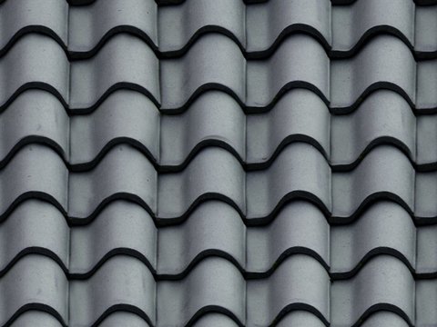 Seamless villa building roof clay ceramic tiles