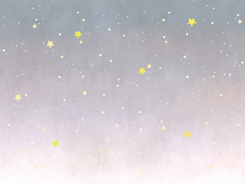 Children's blue powder gradient starry sky wallpaper