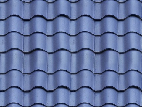 Seamless villa building roof clay ceramic tiles