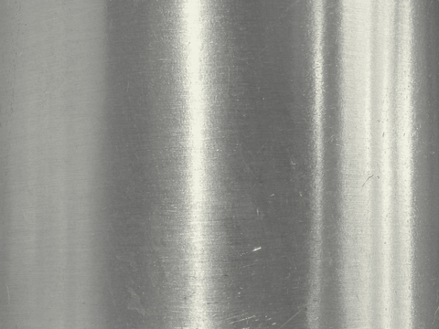 Grey brushed stainless steel polished metal plate