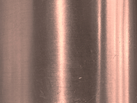 Rose gold brushed stainless steel polished metal plate