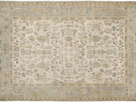 Buckle-free European classical retro distressed medieval carpet