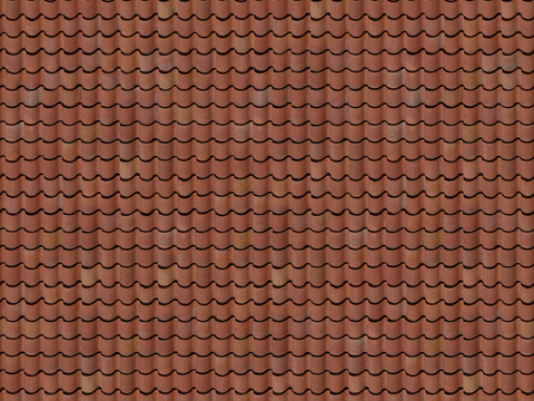 Seamless villa building roof clay ceramic tiles