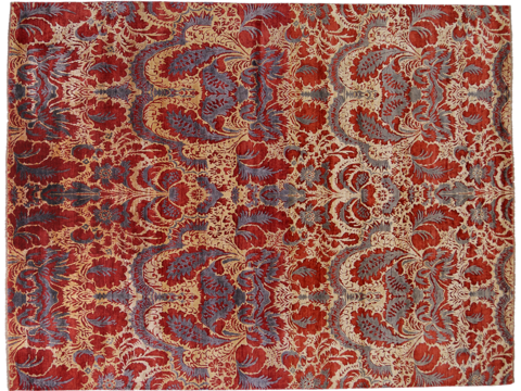 Buckle-free European classical retro distressed medieval carpet