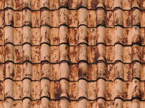 Seamless villa building roof clay ceramic tiles