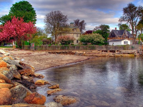 Daytime outdoor community