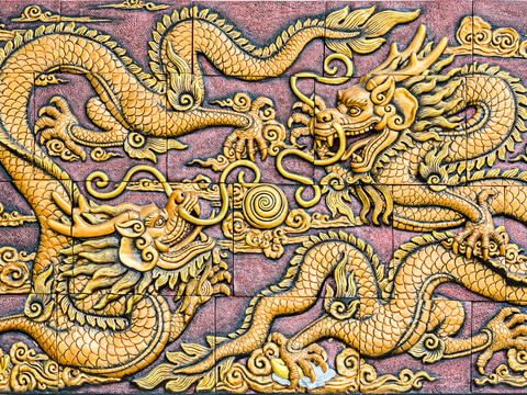 New Chinese Dragon Embossed