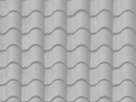 Seamless villa building roof clay ceramic tiles