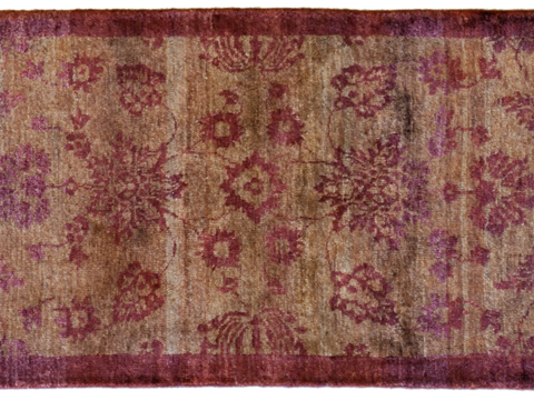 Buckle-free European classical retro distressed medieval carpet