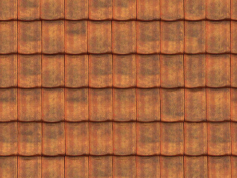 Seamless villa building roof clay ceramic tiles