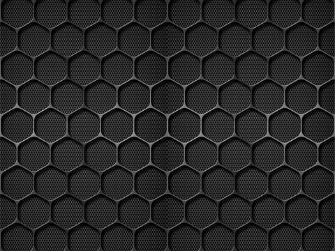 Carbon black perforated pattern metal plate