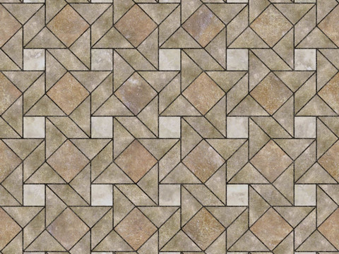 Seamless granite stone geometric parquet floor tile sidewalk road ground square tile