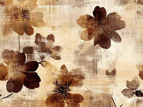 Seamless new Chinese style Chinese brown plum blossom pattern upscale hotel carpet