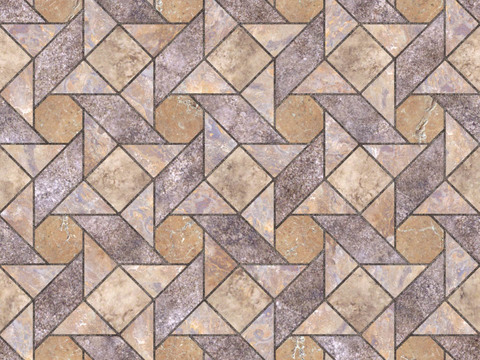 Seamless granite stone geometric parquet floor tile sidewalk road ground square tile