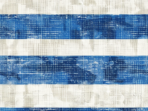 blue and white striped cloth