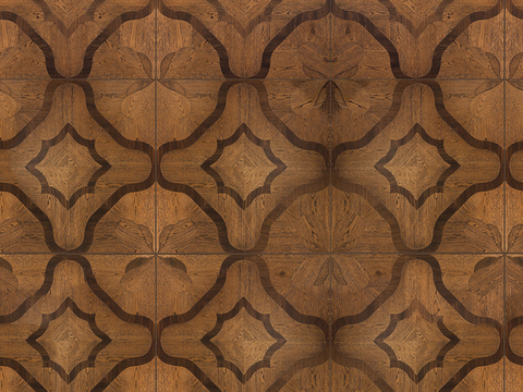 Seamless Geometric Parquet Textured Wood Floor