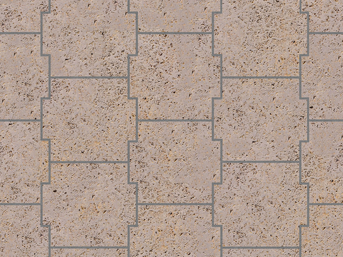 Seamless granite stone geometric parquet floor tile sidewalk road ground square paving