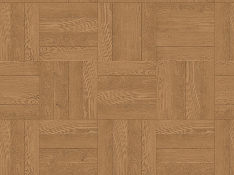 Seamless Geometric Parquet Textured Wood Floor