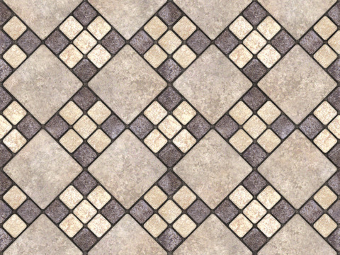 Seamless granite stone geometric parquet floor tile sidewalk road ground square tile