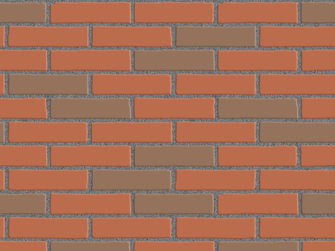 Seamless red brick wall outdoor wall ground