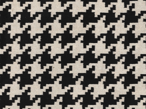 Seamless Houndstooth Pattern Knitted Cloth Fabric