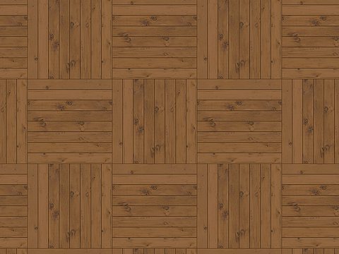 Seamless Geometric Parquet Textured Wood Floor