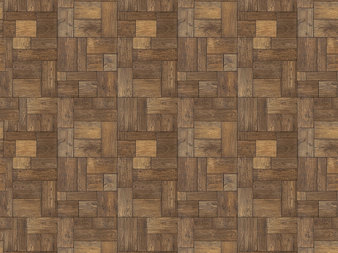 Seamless Geometric Parquet Textured Wood Floor