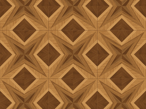 Seamless Geometric Parquet Textured Wood Floor