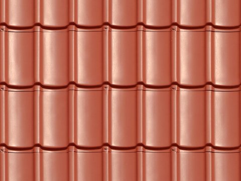 Seamless villa building roof clay ceramic tiles