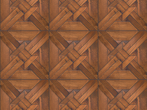 Seamless Geometric Parquet Textured Wood Floor