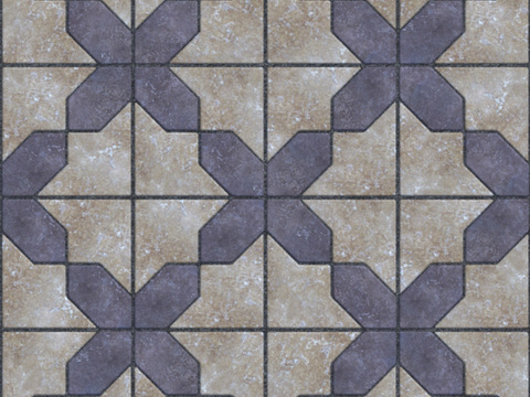 Seamless granite stone geometric parquet floor tile sidewalk road ground square tile