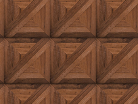 Seamless Geometric Parquet Textured Wood Floor